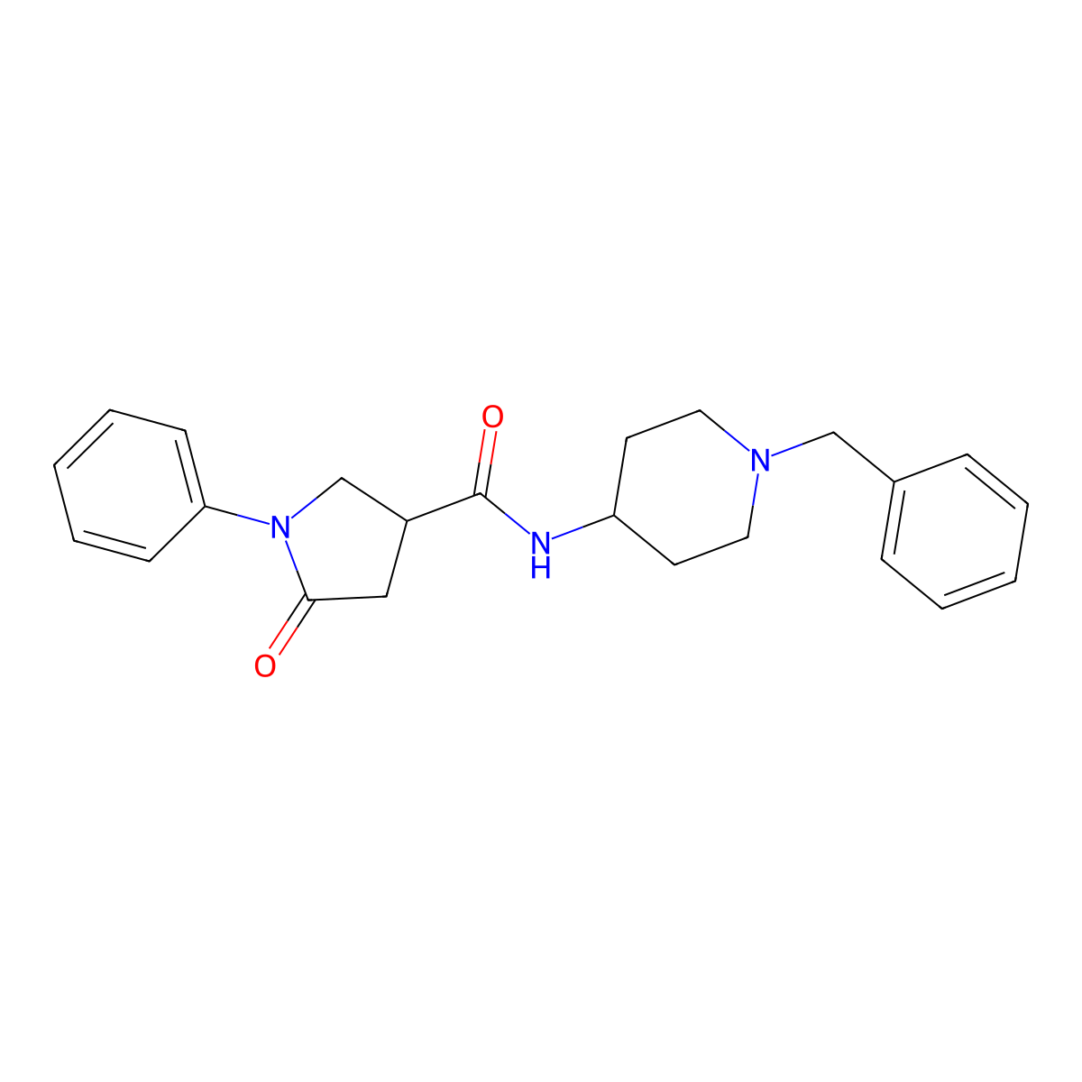 N-(1-benzylpiperidin-4-yl)-5-oxo-1-phenylpyrrolidine-3-carboxamide molecular structure, CAS 1007653-92-0