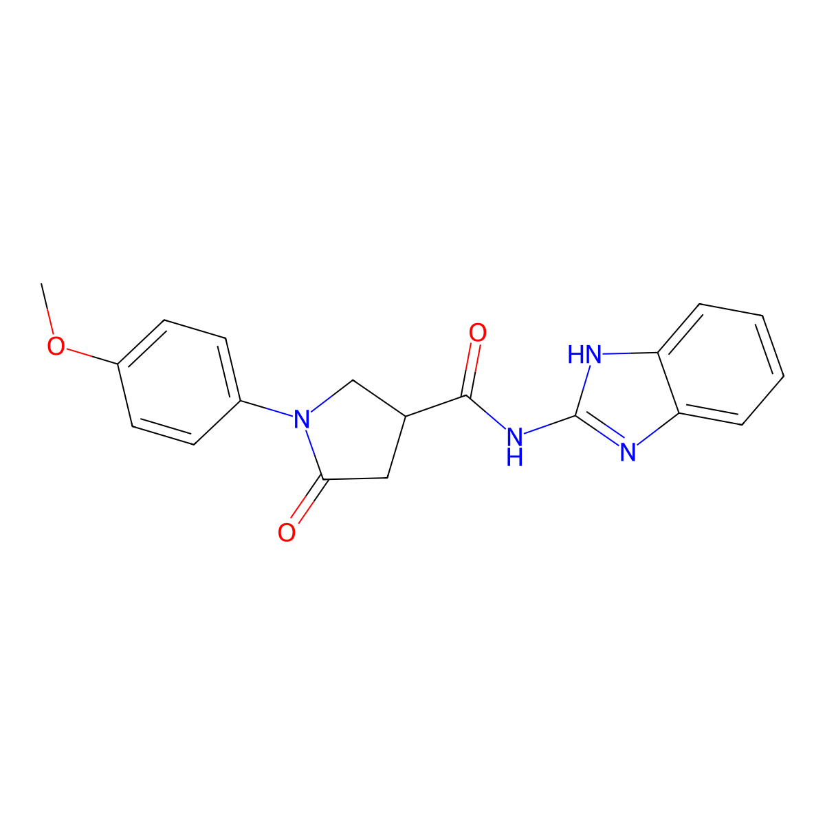 N-(1,3-dihydro-2H-benzimidazol-2-ylidene)-1-(4-methoxyphenyl)-5-oxopyrrolidine-3-carboxamide molecular structure, CAS 1007654-22-9