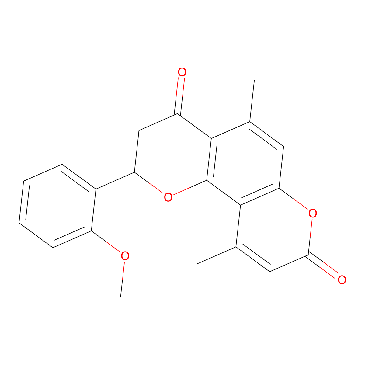 2-(2-methoxyphenyl)-5,10-dimethyl-2,3-dihydro-4H,8H-pyrano[2,3-f]chromene-4,8-dione molecular structure, CAS 1007656-19-0