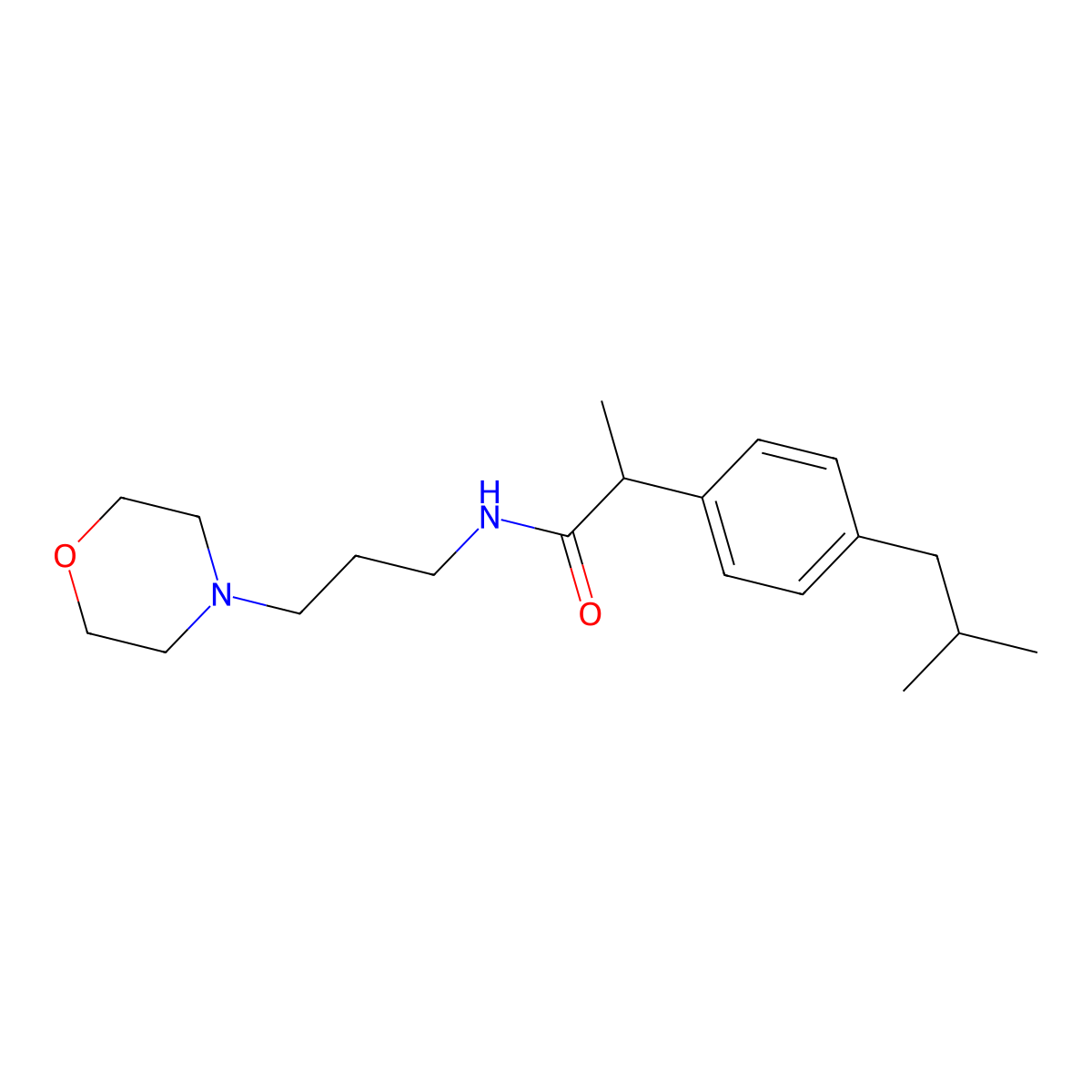 2-[4-(2-methylpropyl)phenyl]-N-[3-(morpholin-4-yl)propyl]propanamide molecular structure, CAS 1007661-17-7