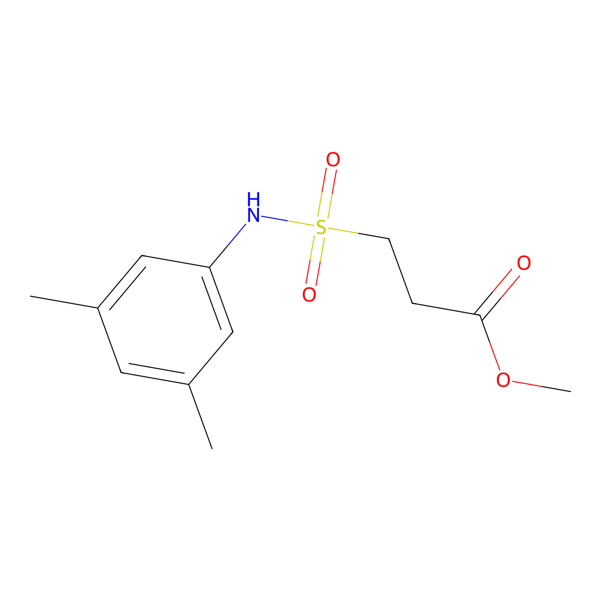Methyl 3-[(3,5-dimethylanilino)sulfonyl]propanoate molecular structure, CAS 1007663-96-8