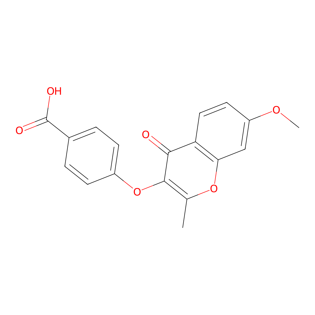 4-[(7-methoxy-2-methyl-4-oxo-4H-chromen-3-yl)oxy]benzoic acid molecular structure, CAS 1007684-06-1