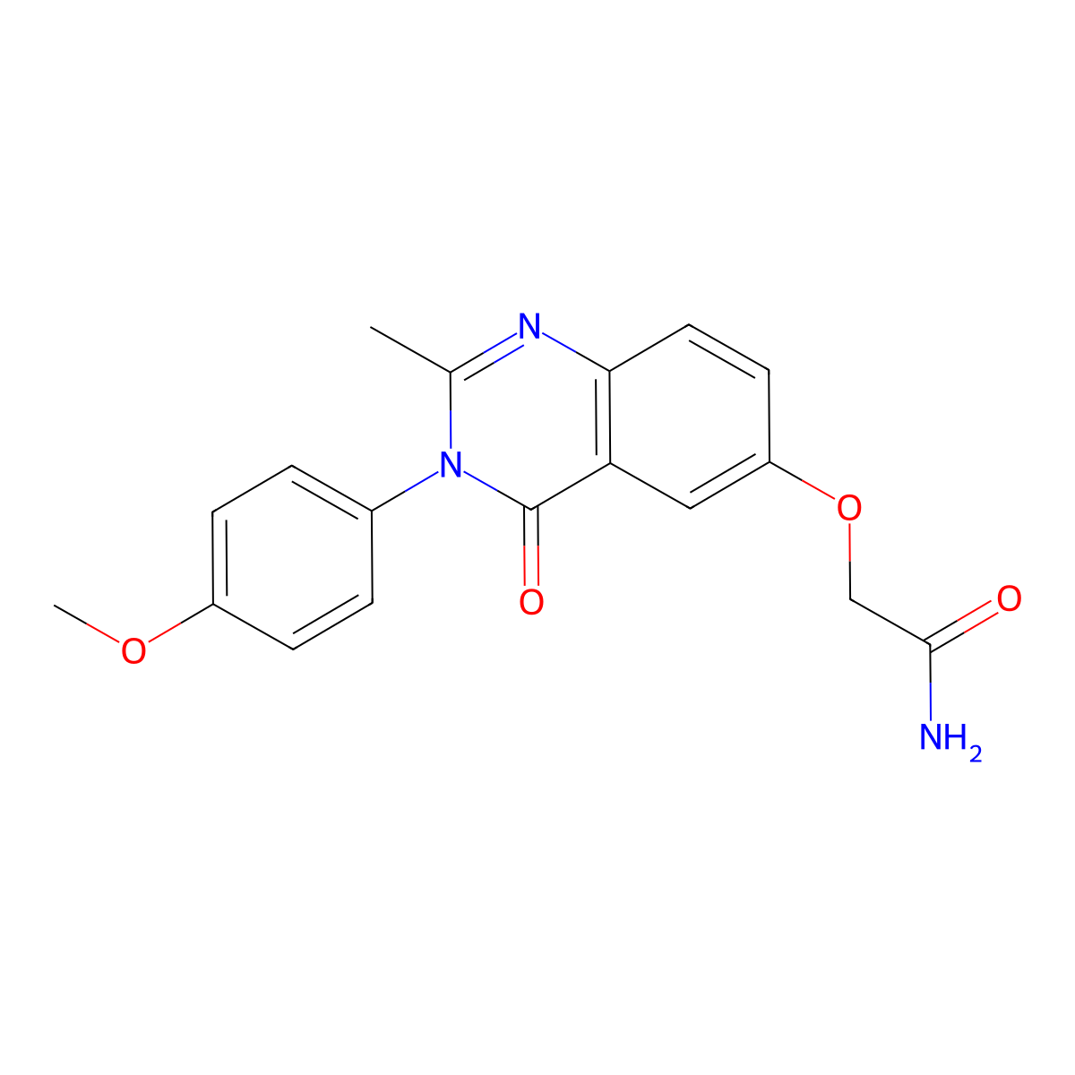 2-{[3-(4-Methoxyphenyl)-2-methyl-4-oxo-3,4-dihydroquinazolin-6-yl]oxy}acetamide molecular structure, CAS 1007684-92-5