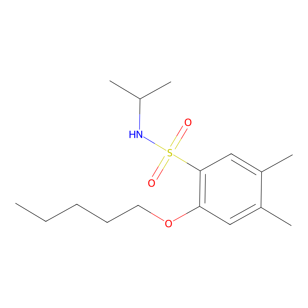 [(4,5-Dimethyl-2-pentyloxyphenyl)sulfonyl](methylethyl)amine molecular structure, CAS 1007688-43-8