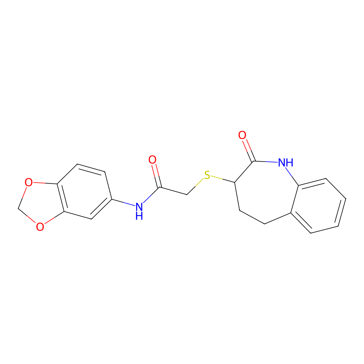 N-(1,3-benzodioxol-5-yl)-2-[(2-hydroxy-4,5-dihydro-3H-1-benzazepin-3-yl)sulfanyl]acetamide molecular structure, CAS 1007692-29-6