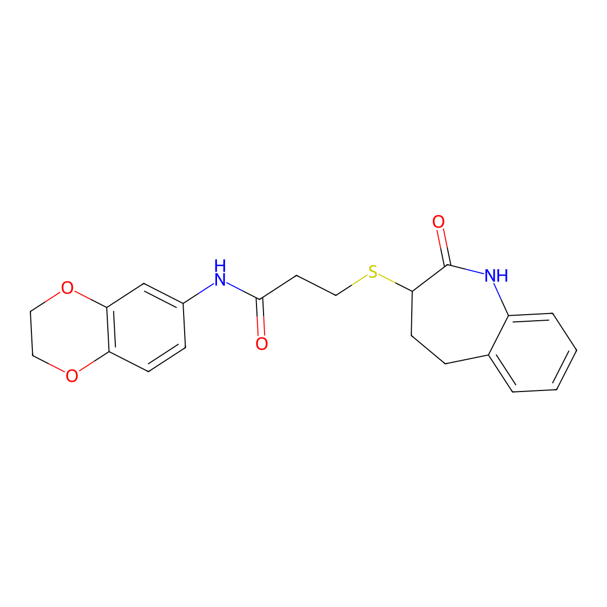 N-(2,3-dihydro-1,4-benzodioxin-6-yl)-3-[(2-hydroxy-4,5-dihydro-3H-1-benzazepin-3-yl)sulfanyl]propanamide molecular structure, CAS 1007693-56-2