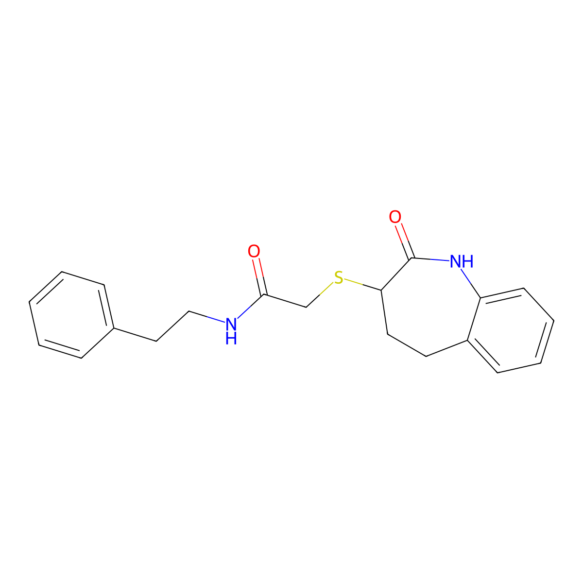 2-[(2-hydroxy-4,5-dihydro-3H-1-benzazepin-3-yl)sulfanyl]-N-(2-phenylethyl)acetamide molecular structure, CAS 1007693-61-9