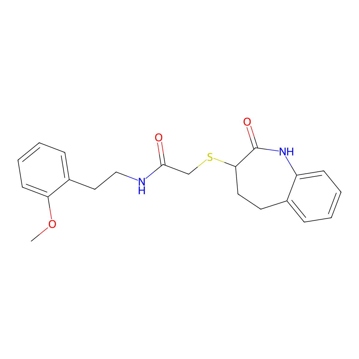 2-[(2-hydroxy-4,5-dihydro-3H-1-benzazepin-3-yl)sulfanyl]-N-[2-(2-methoxyphenyl)ethyl]acetamide molecular structure, CAS 1007693-71-1