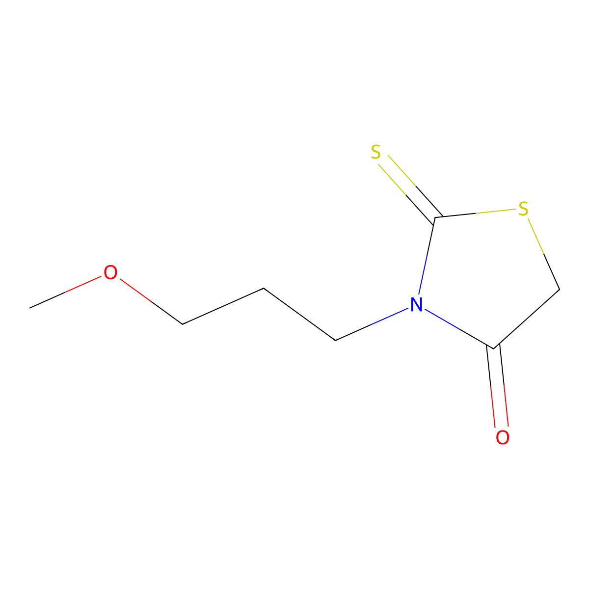 3-(3-Methoxypropyl)-2-sulfanylidene-1,3-thiazolidin-4-one molecular structure, CAS 1007695-33-1