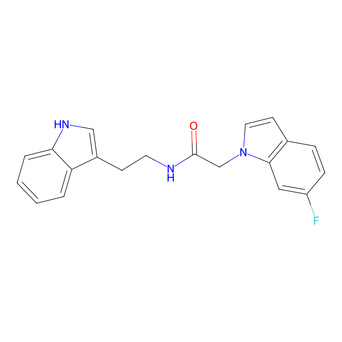 2-(6-fluoro-1H-indol-1-yl)-N-[2-(1H-indol-3-yl)ethyl]acetamide molecular structure, CAS 1007696-40-3
