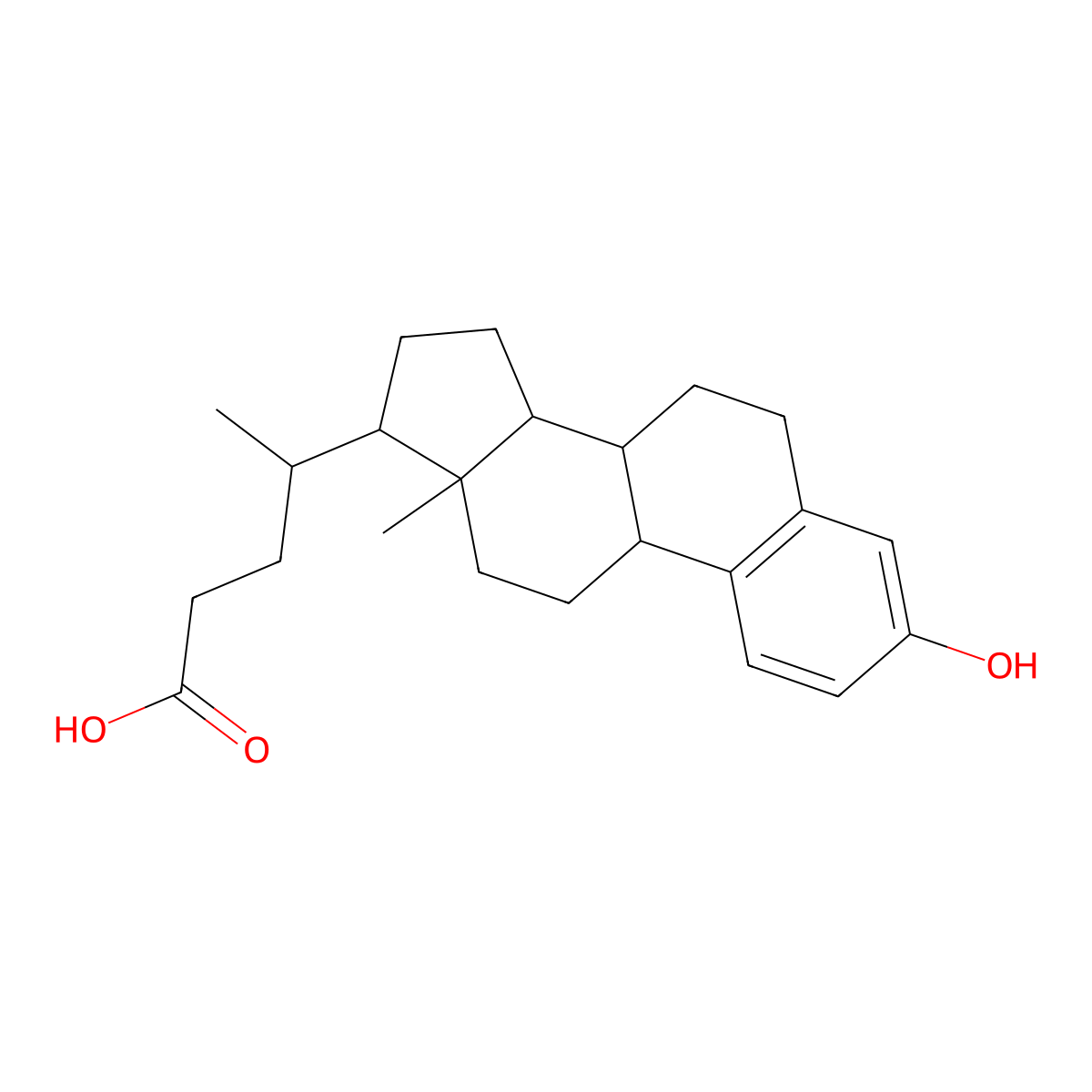 3-Hydroxy-19-nor-1,3,5(10)-cholatrien-24-oic acid molecular structure, CAS 100772-18-7