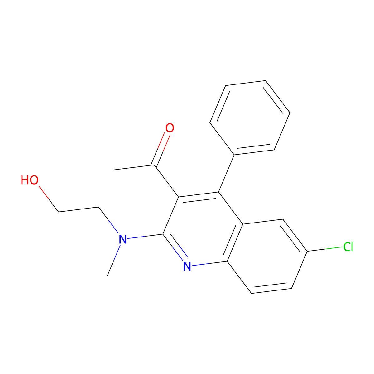1-{6-Chloro-2-[(2-hydroxyethyl)(methyl)amino]-4-phenylquinolin-3-yl}ethan-1-one molecular structure, CAS 1007722-89-5