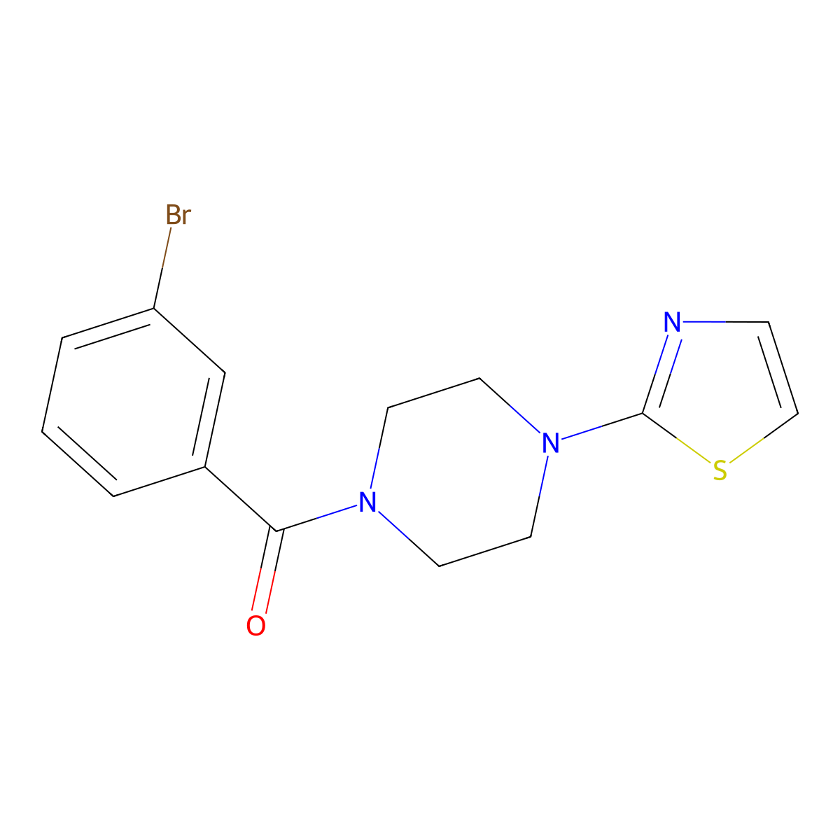 1-(3-Bromobenzoyl)-4-(1,3-thiazol-2-yl)piperazine molecular structure, CAS 1007729-18-1