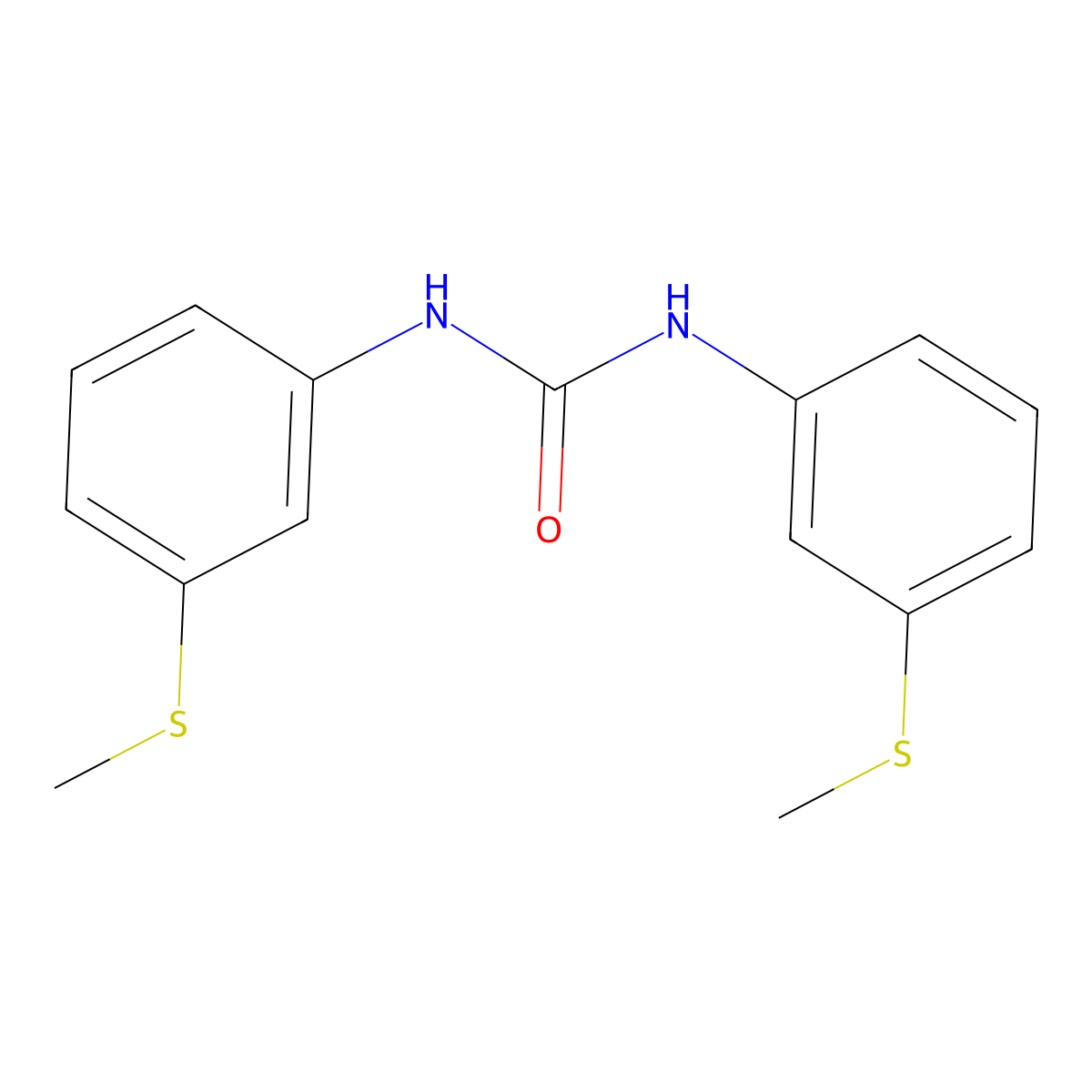 N,N'-Bis[3-(methylthio)phenyl]urea molecular structure, CAS 1007730-60-0