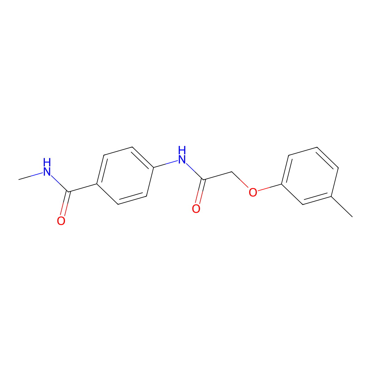 N-methyl-4-{[(3-methylphenoxy)acetyl]amino}benzamide molecular structure, CAS 1007739-81-2