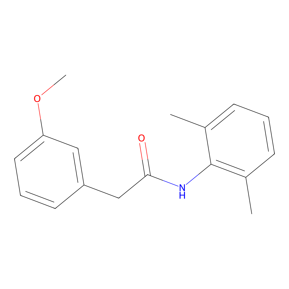 N-(2,6-Dimethylphenyl)-3-methoxybenzeneacetamide molecular structure, CAS 1007745-69-8