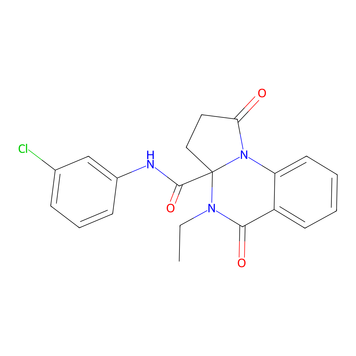 N-(3-chlorophenyl)-4-ethyl-1,5-dioxo-2,3,4,5-tetrahydropyrrolo[1,2-a]quinazoline-3a(1H)-carboxamide molecular structure, CAS 1007749-77-0
