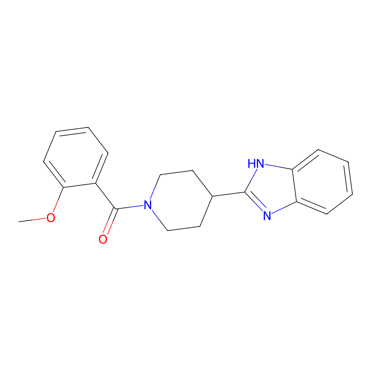 2-[1-(2-methoxybenzoyl)piperidin-4-yl]-1H-1,3-benzodiazole molecular structure, CAS 1007754-19-9