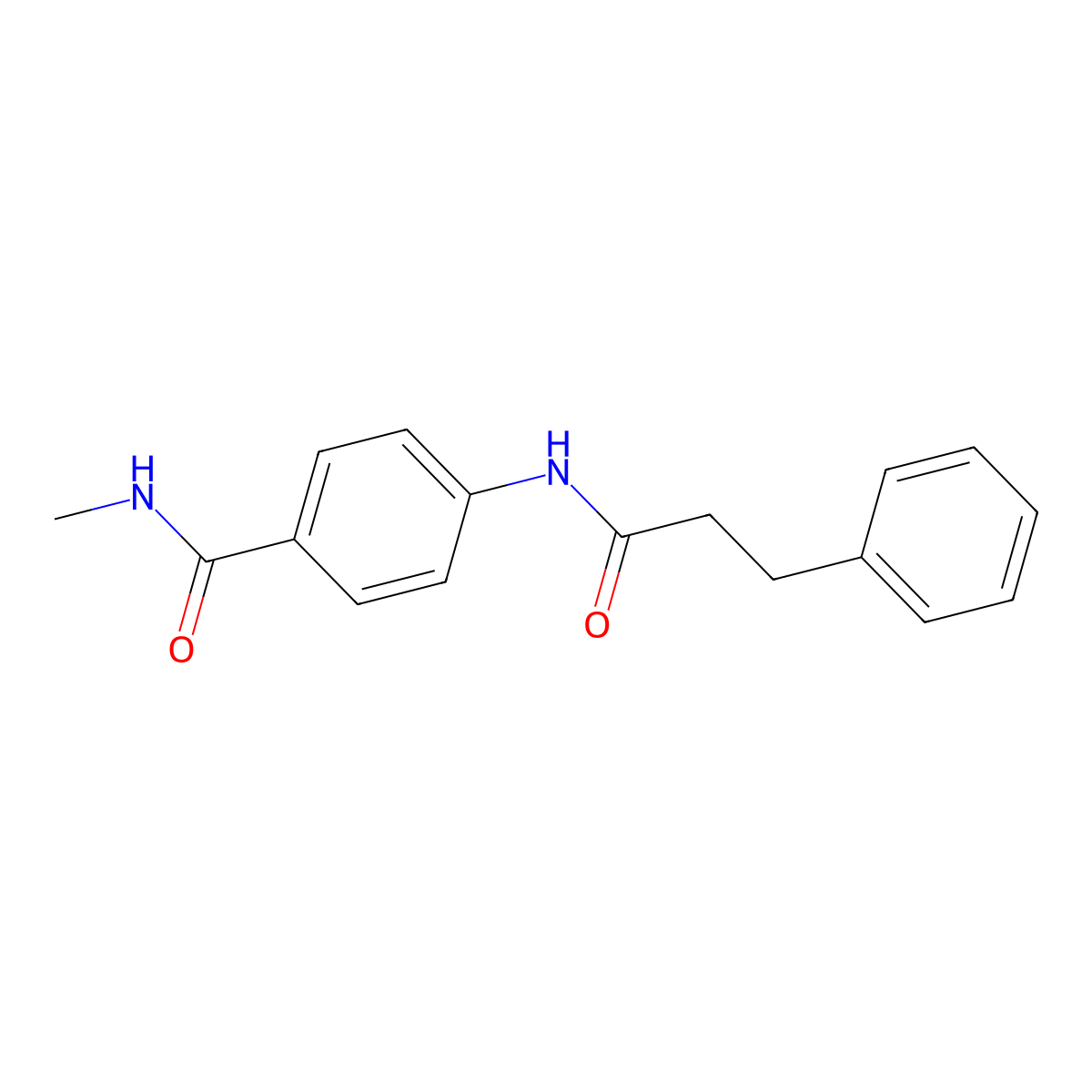 N-methyl-4-[(3-phenylpropanoyl)amino]benzamide molecular structure, CAS 1007799-79-2