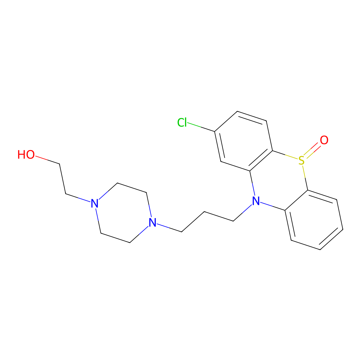 Perphenazine sulfoxide molecular structure, CAS 10078-25-8