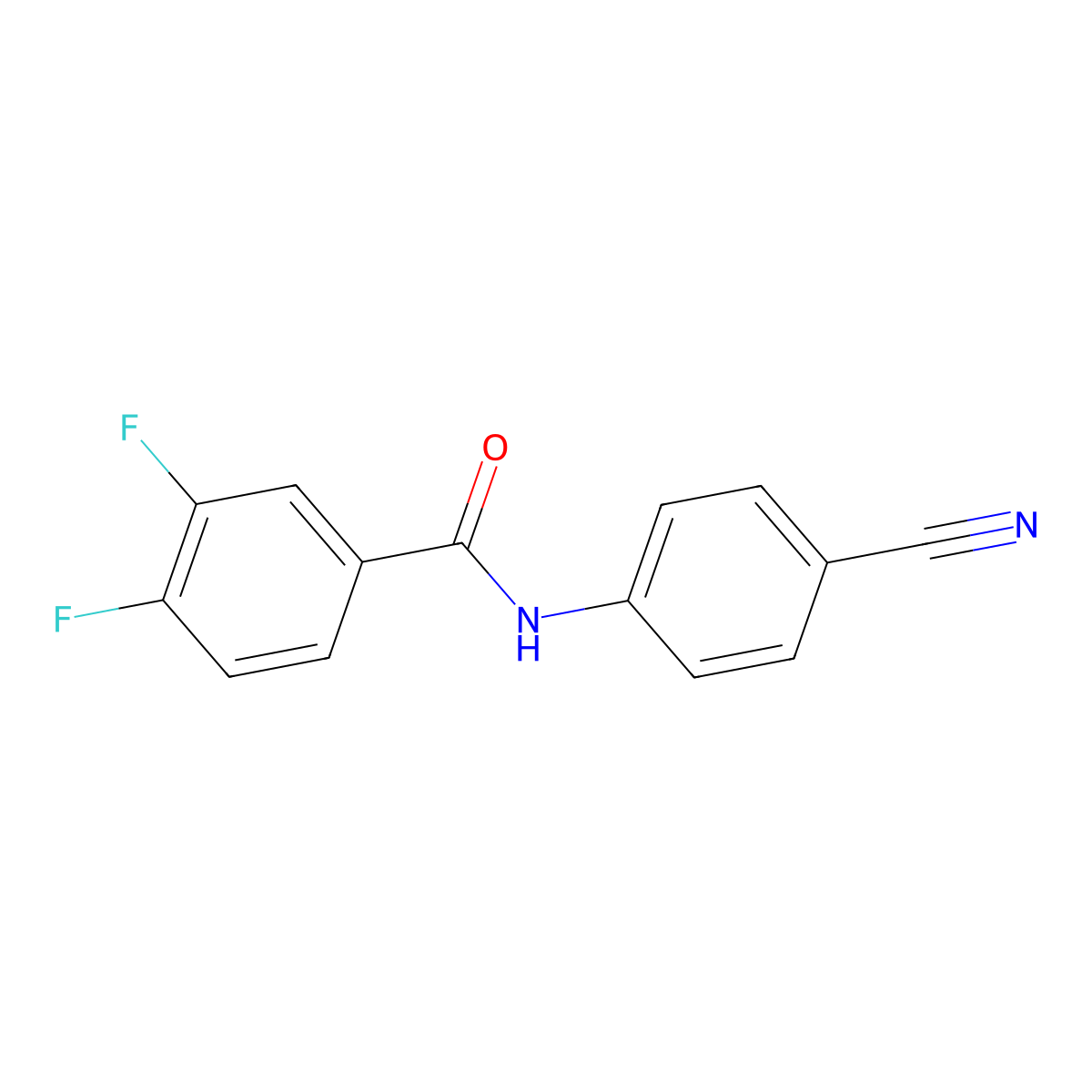 N-(4-Cyanophenyl)-3,4-difluorobenzamide molecular structure, CAS 1007802-68-7