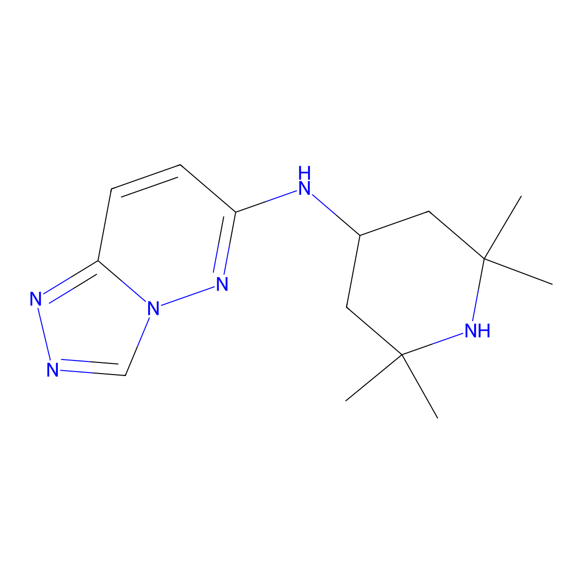 N-(2,2,6,6-tetramethylpiperidin-4-yl)[1,2,4]triazolo[4,3-b]pyridazin-6-amine molecular structure, CAS 1007805-83-5
