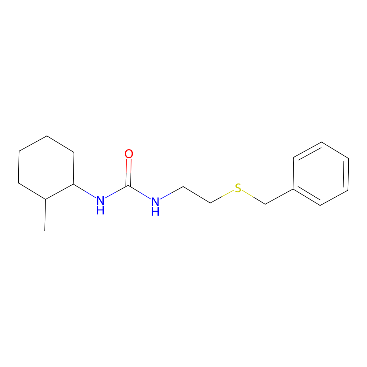 1-(2-(Benzylsulfanyl)ethyl)-3-(2-methylcyclohexyl)urea molecular structure, CAS 1007818-44-1