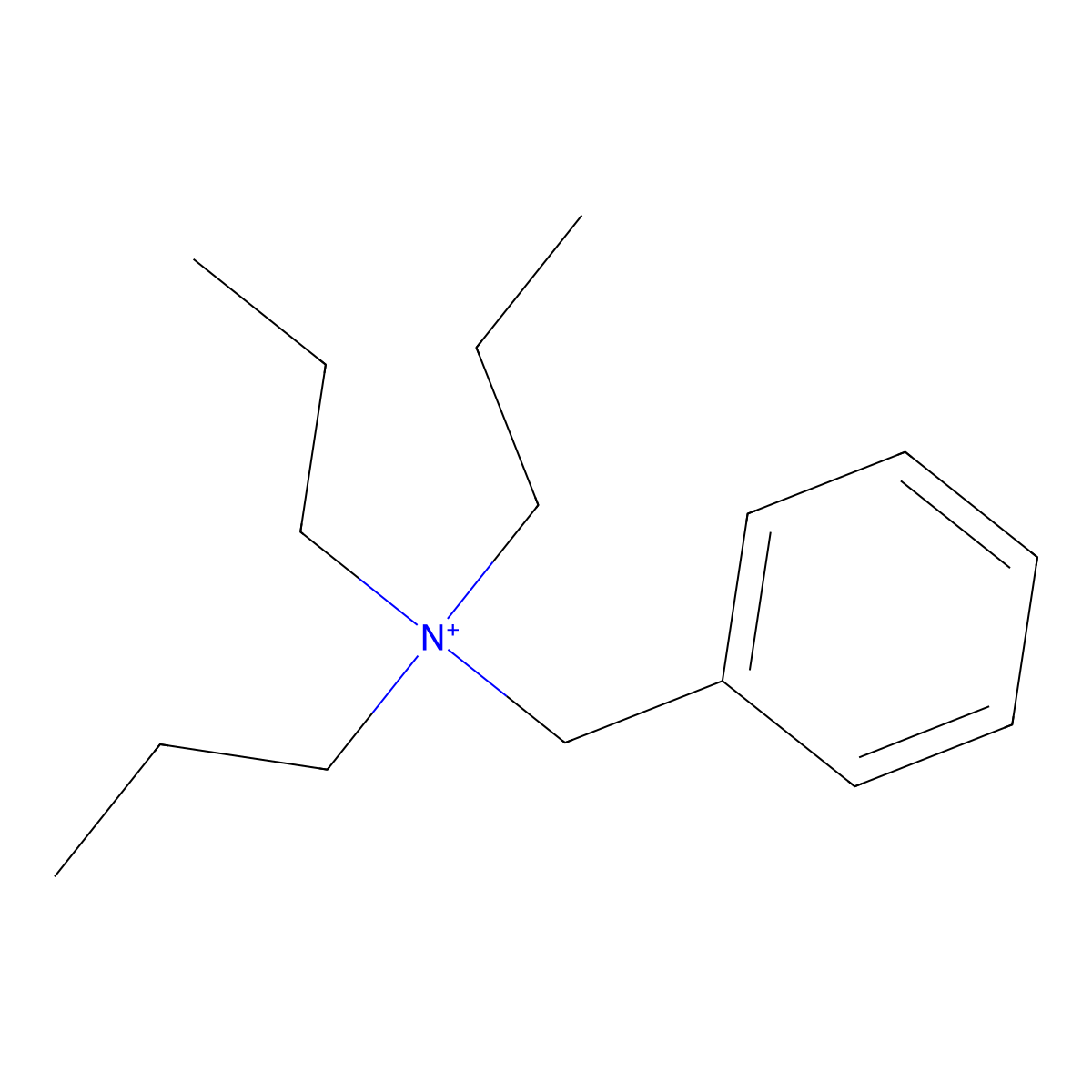 Benzenemethanaminium, N,N,N-tripropyl- molecular structure, CAS 100783-71-9