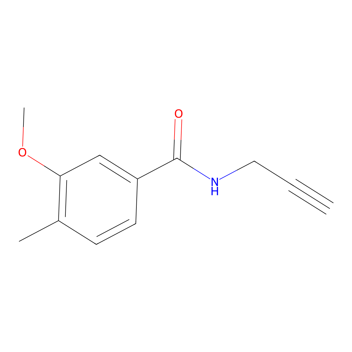 3-Methoxy-4-methyl-N-2-propyn-1-ylbenzamide molecular structure, CAS 1007830-09-2