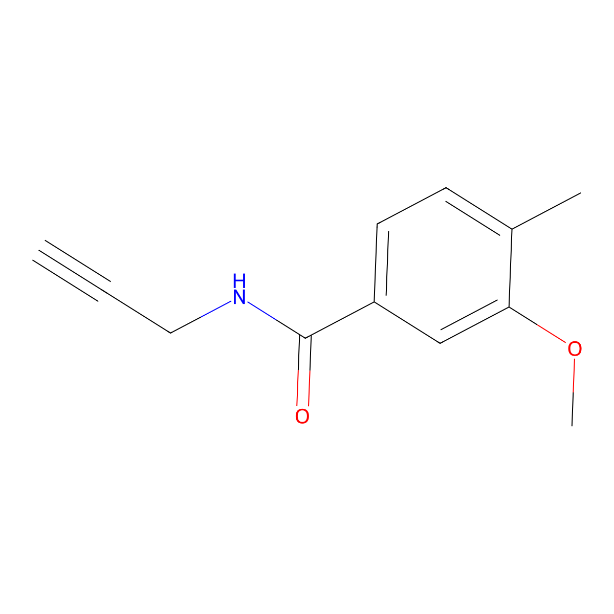3-Methoxy-4-methyl-N-2-propyn-1-ylbenzamide molecular structure, CAS 1007830-09-2
