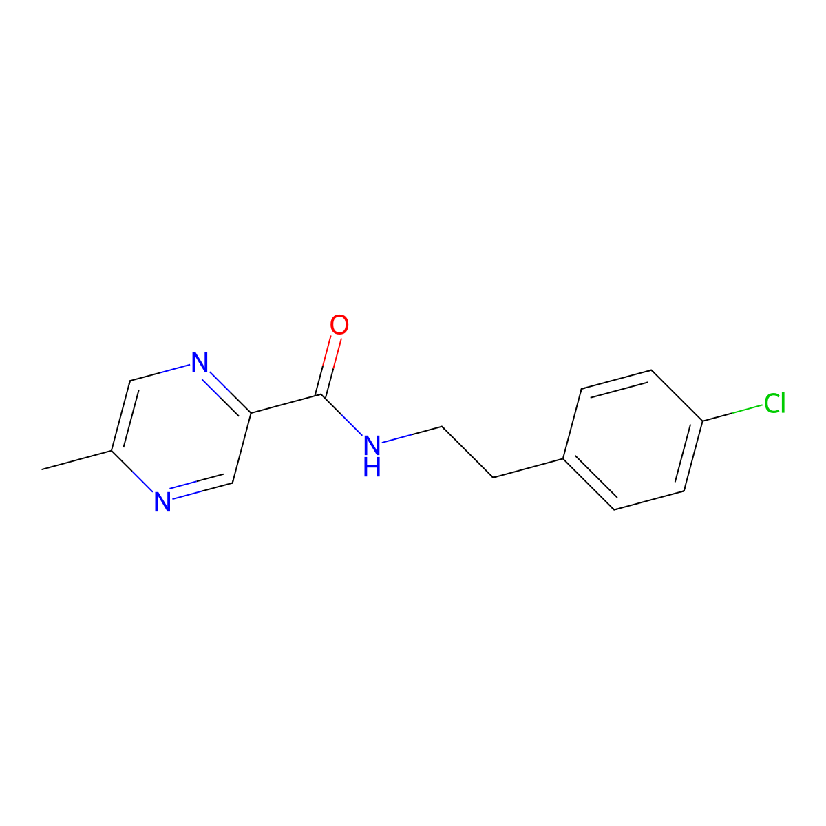 N-[2-(4-chlorophenyl)ethyl]-5-methylpyrazine-2-carboxamide molecular structure, CAS 1007831-83-5