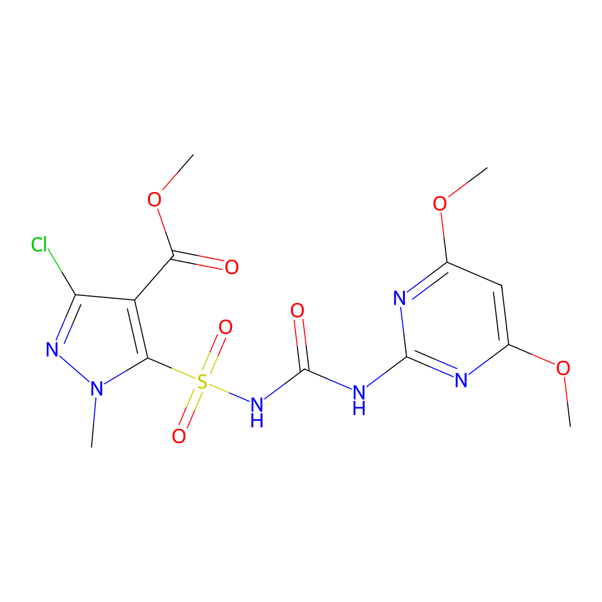 Halosulfuron-methyl molecular structure, CAS 100784-20-1