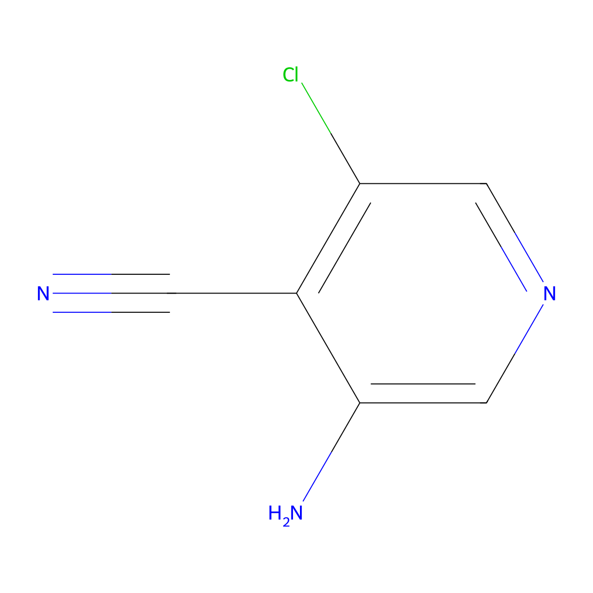 5-Amino3-chloro-4-cyanopyridine molecular structure, CAS 1007840-14-3