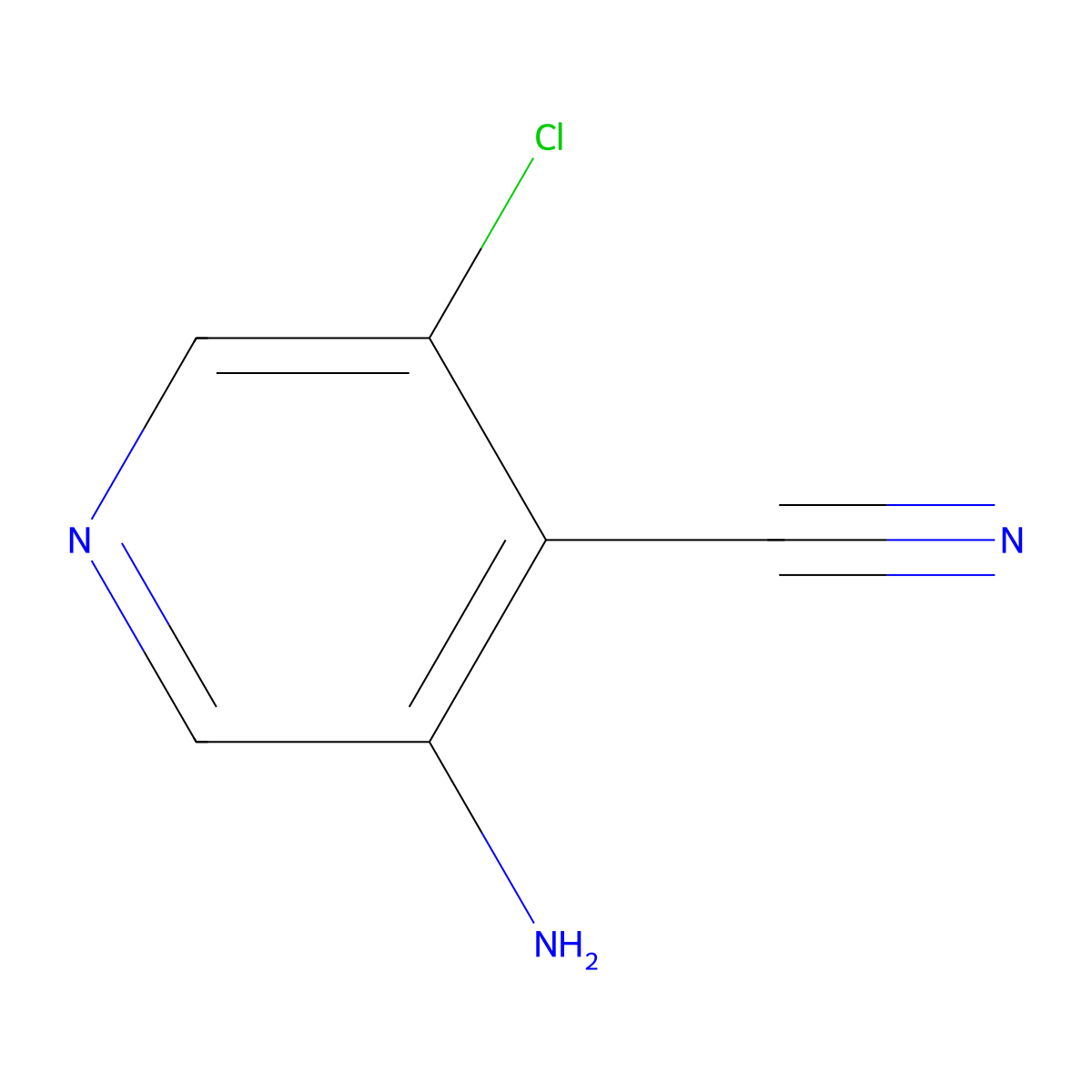 5-Amino3-chloro-4-cyanopyridine molecular structure, CAS 1007840-14-3