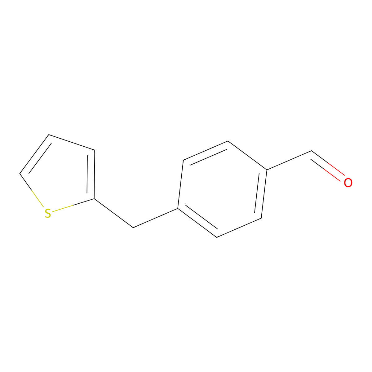 4-(Thien-2-ylmethyl)benzaldehyde molecular structure, CAS 1007847-72-4