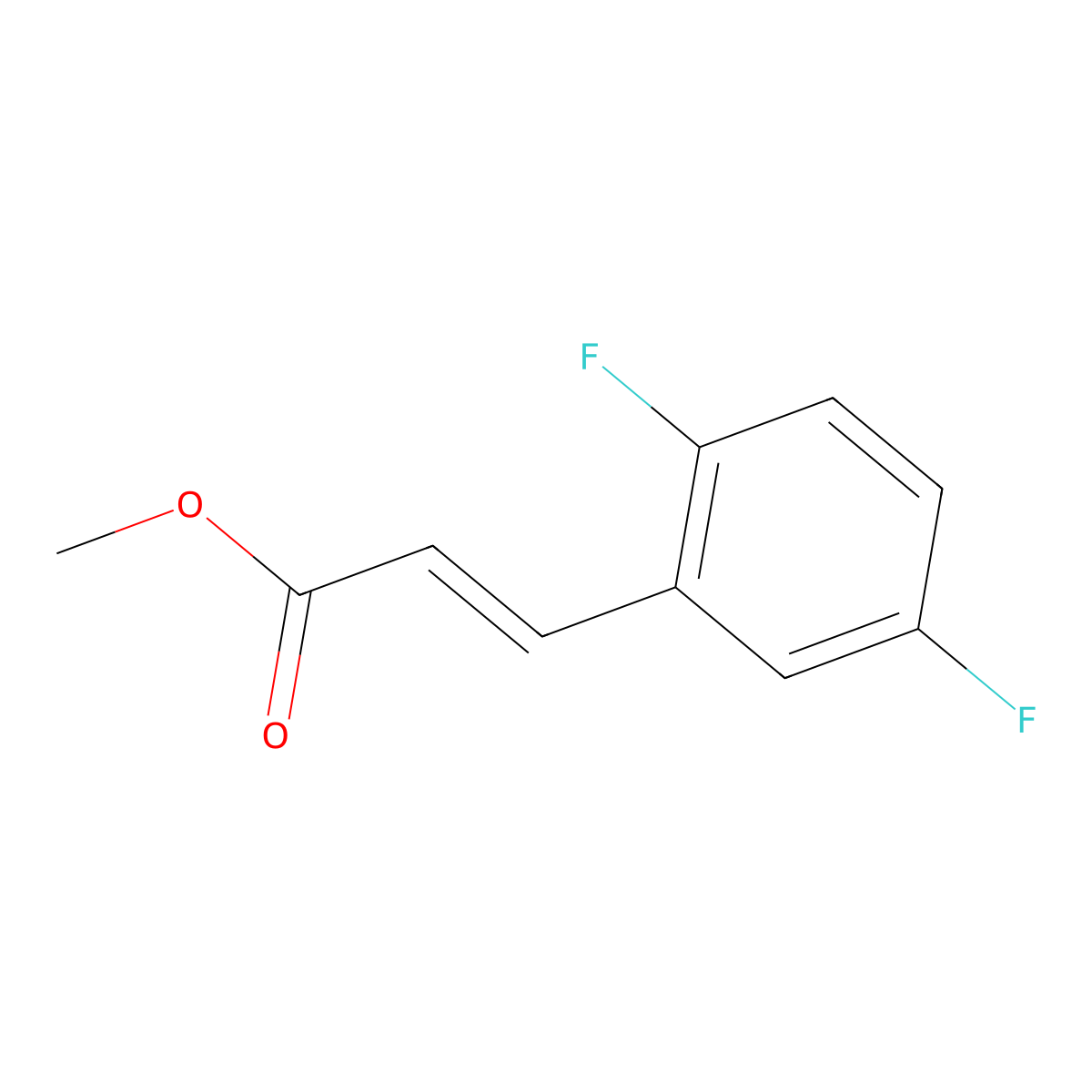 (E)-methyl 3-(2,5-difluorophenyl)acrylate molecular structure, CAS 1007862-01-2