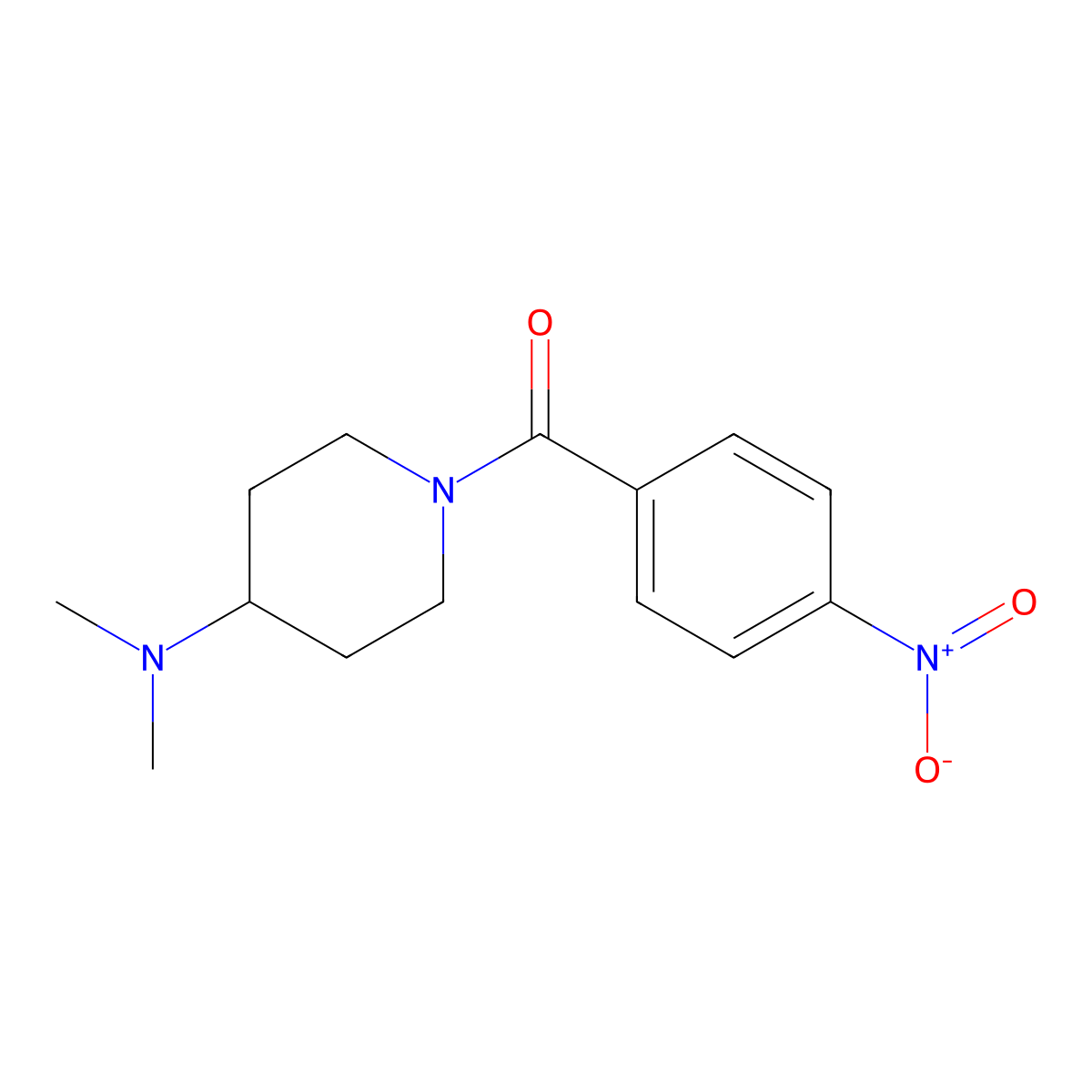 [4-(Dimethylamino)-1-piperidinyl](4-nitrophenyl)-Methanone molecular structure, CAS 1007869-81-9