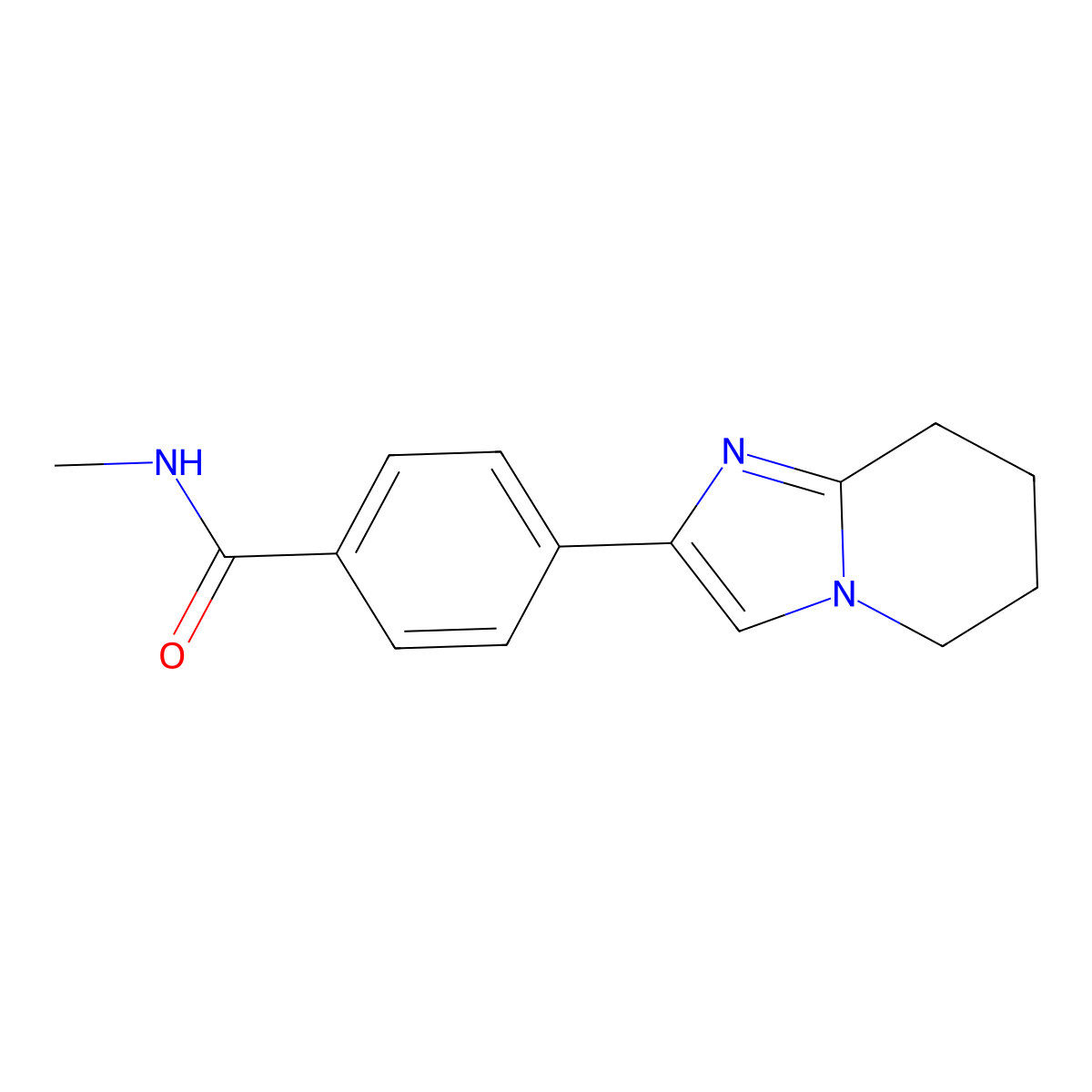 N-methyl-4-(5,6,7,8-tetrahydroimidazo[1,2-a]pyridin-2-yl)benzamide molecular structure, CAS 1007869-99-9