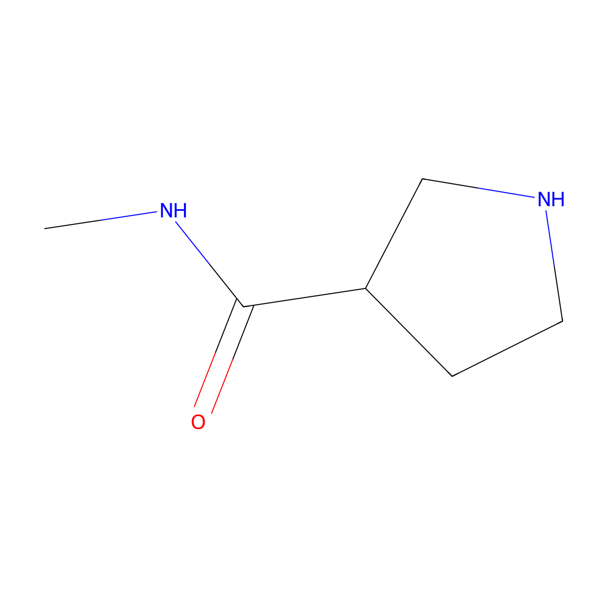 N-Methylpyrrolidine-3-carboxamide molecular structure, CAS 1007870-02-1