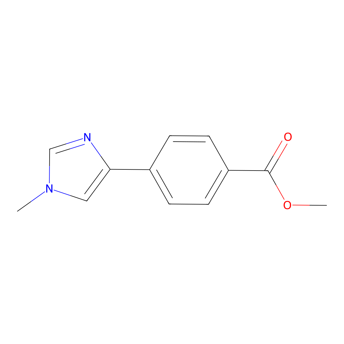 Methyl 4-(1-methylimidazol-4-yl)benzoate molecular structure, CAS 1007870-18-9