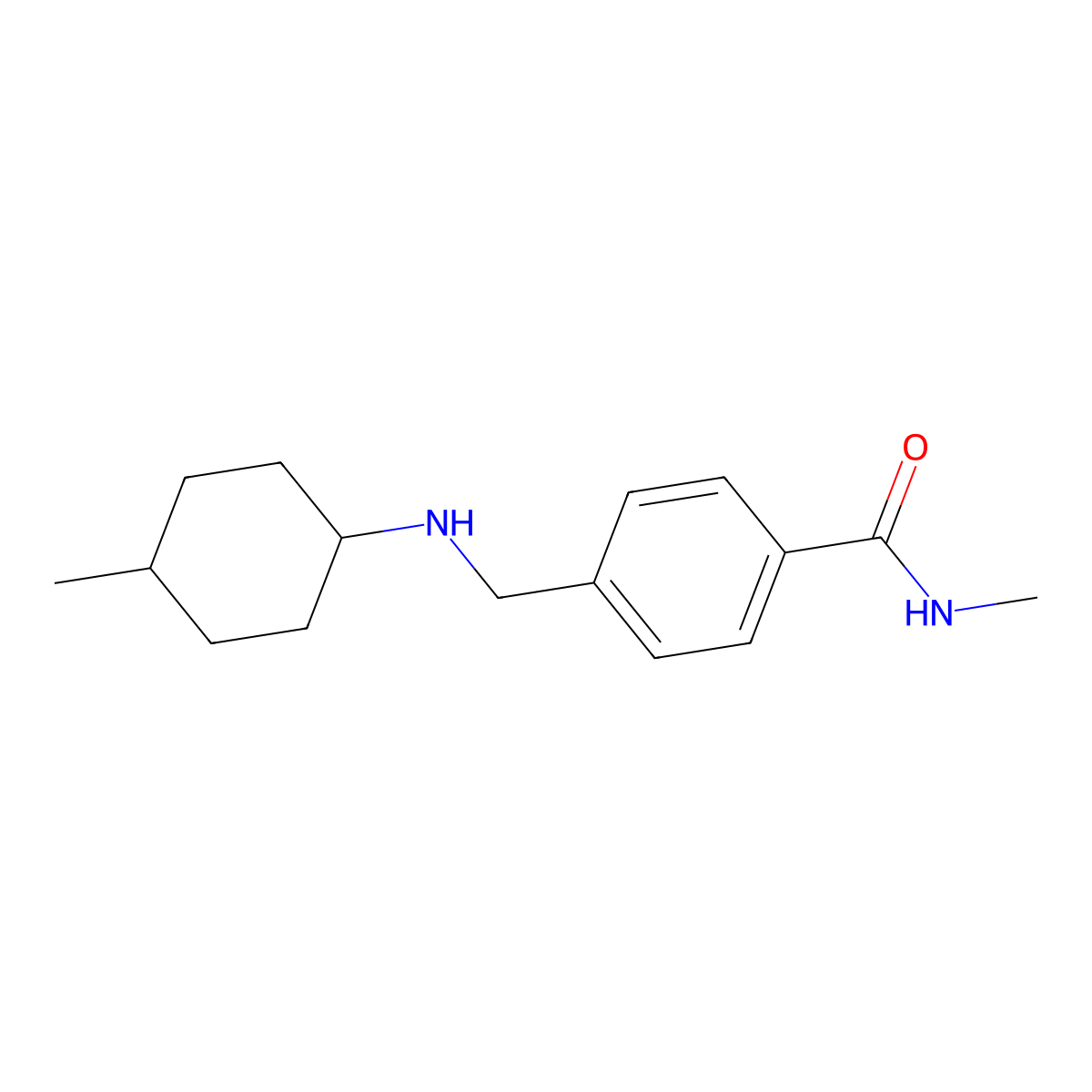 N-methyl-4-[[(4-methylcyclohexyl)amino]methyl]benzamide molecular structure, CAS 1007870-34-9