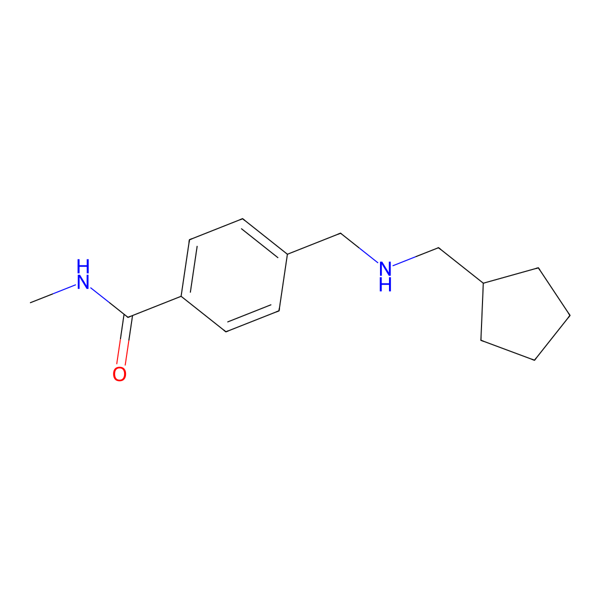 4-(((Cyclopentylmethyl)amino)methyl)-N-methylbenzamide molecular structure, CAS 1007870-66-7