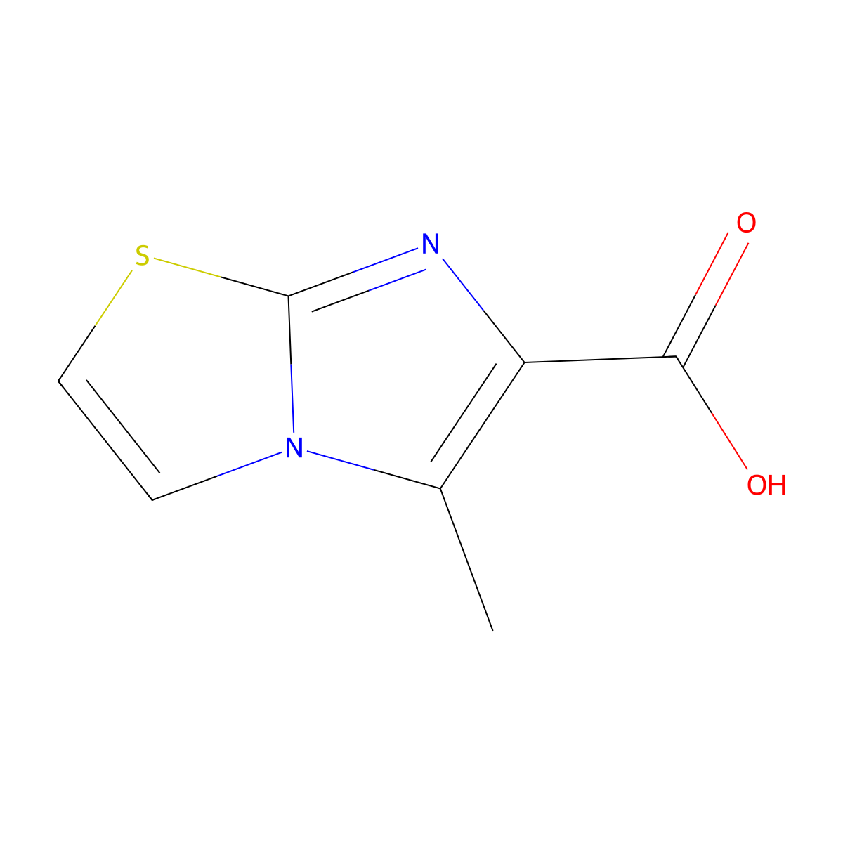 5-Methylimidazo[2,1-b][1,3]thiazole-6-carboxylic acid molecular structure, CAS 1007874-71-6