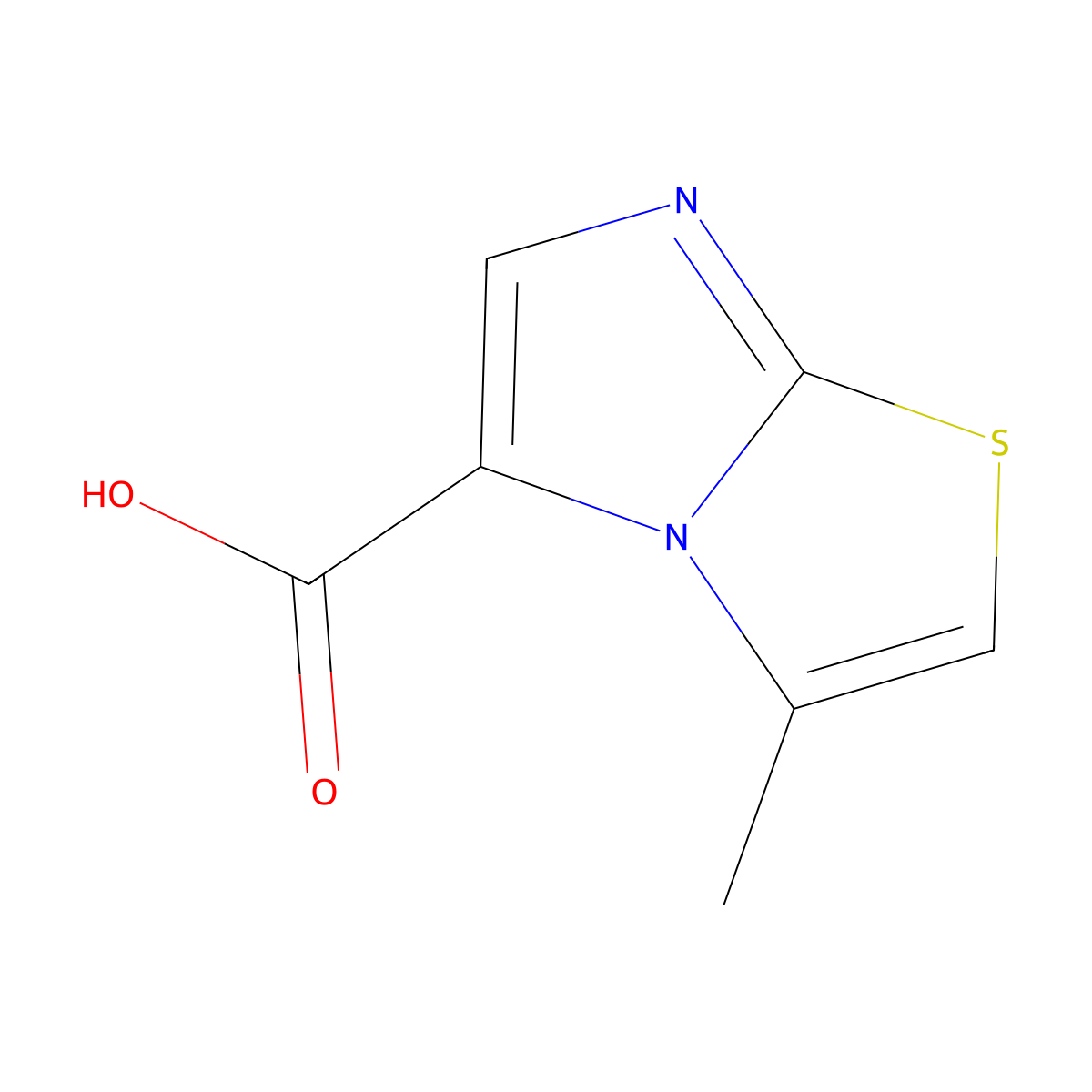 3-Methylimidazo(2,1-b)(1,3)thiazole-5-carboxylic acid molecular structure, CAS 1007874-80-7