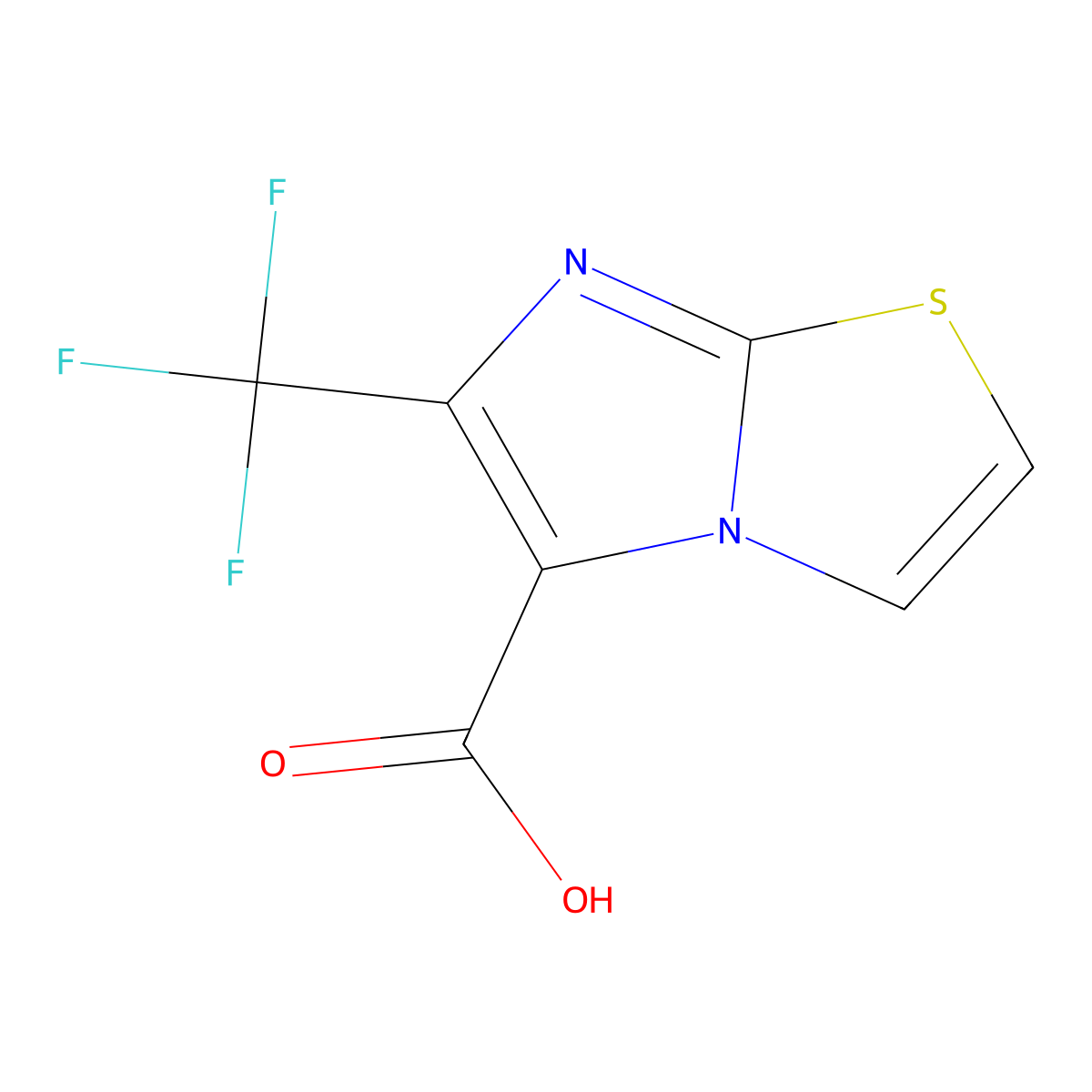 6-(Trifluoromethyl)imidazo[2,1-b]thiazole-5-carboxylic acid molecular structure, CAS 1007874-87-4