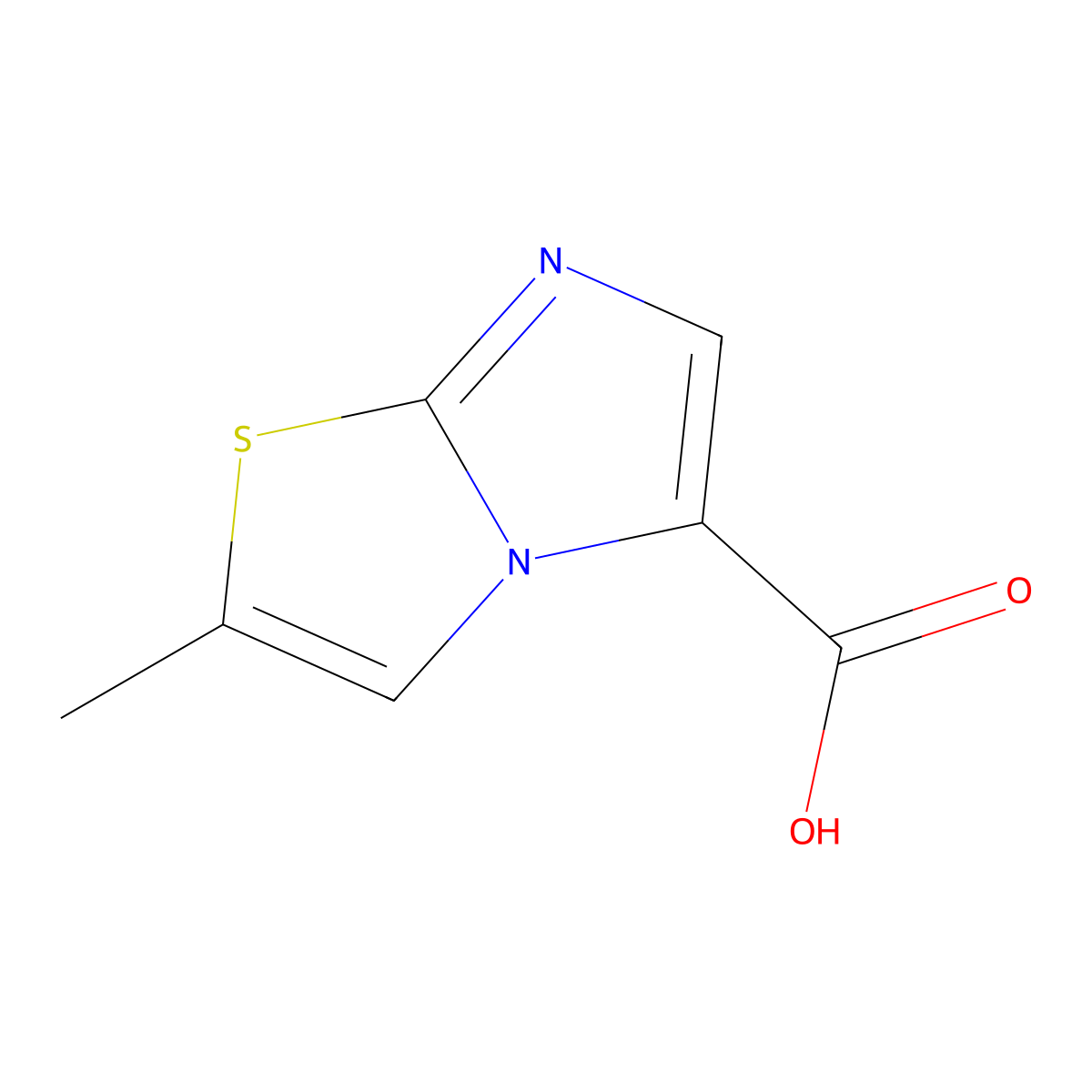 2-Methylimidazo(2,1-b)(1,3)thiazole-5-carboxylic acid molecular structure, CAS 1007874-97-6
