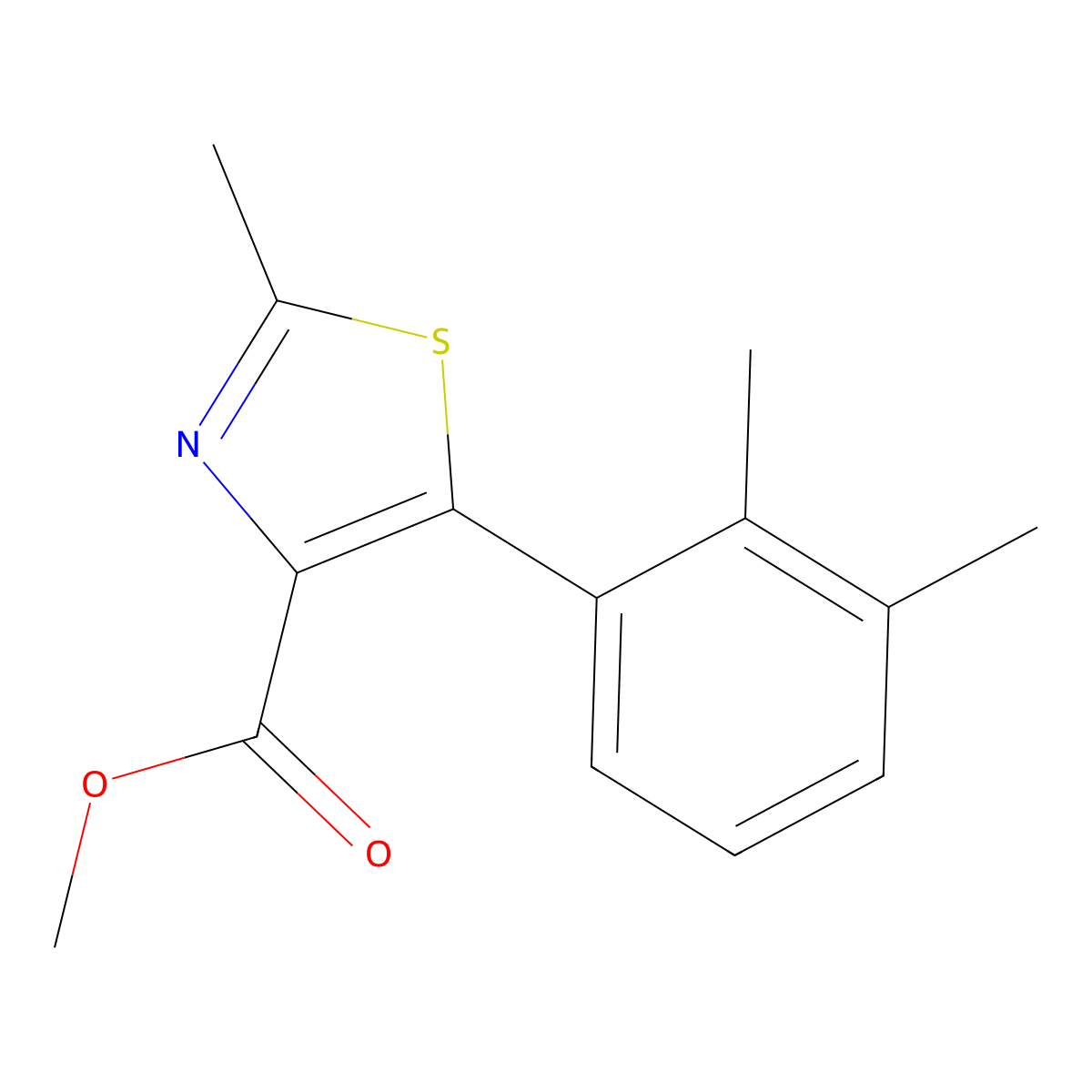 5-(2,3-Dimethyl-phenyl)-2-methyl-thiazole-4-carboxylic Acid Methyl Ester molecular structure, CAS 1007875-43-5