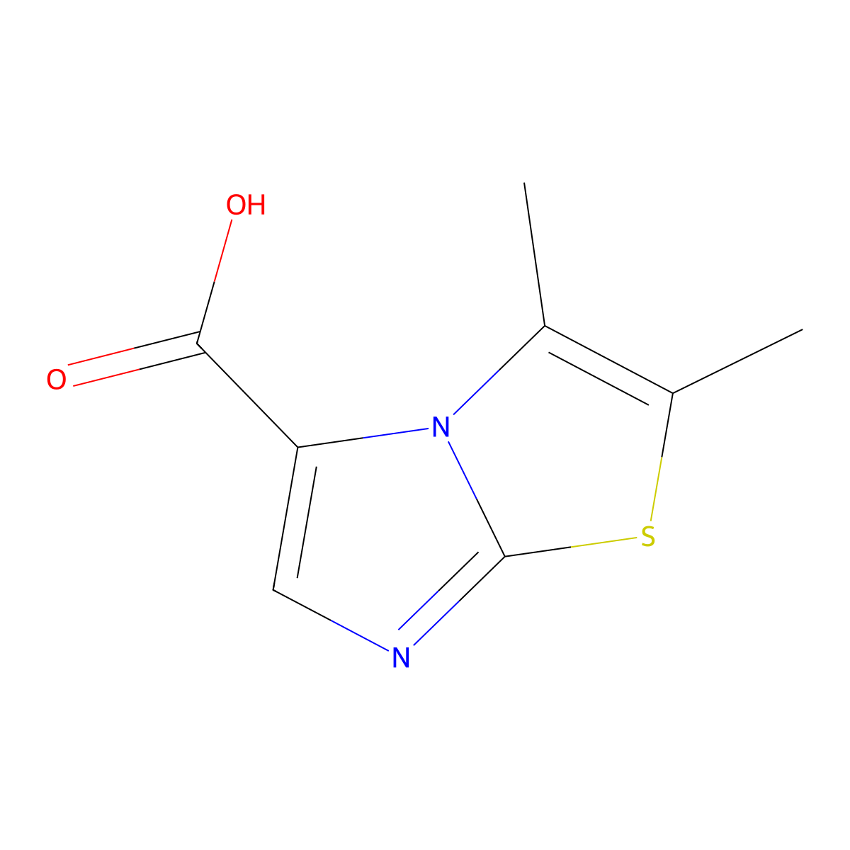 2,3-Dimethylimidazo(2,1-b)(1,3)thiazole-5-carboxylic acid molecular structure, CAS 1007875-84-4