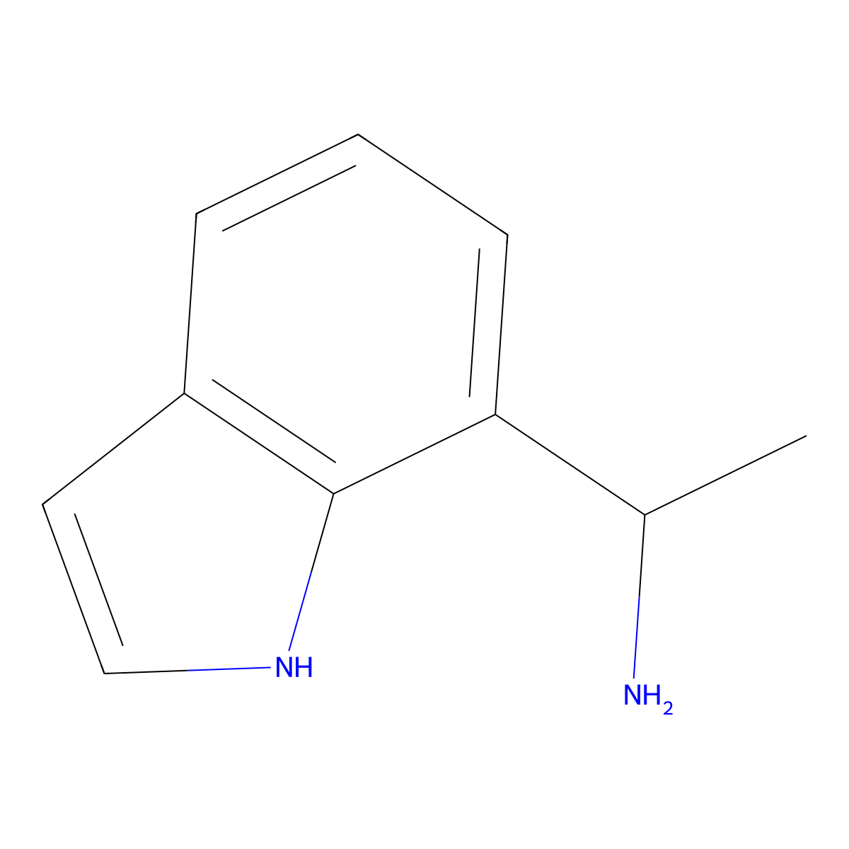 1-(1H-indol-7-yl)ethan-1-amine molecular structure, CAS 1007877-68-0