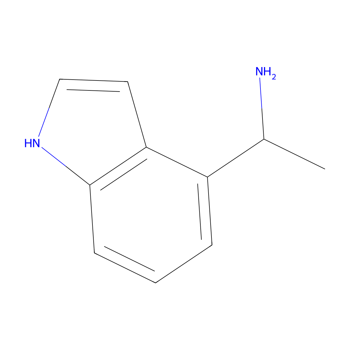 1-(1H-indol-4-yl)ethanamine molecular structure, CAS 1007877-69-1